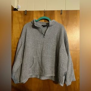 Gray Quarter Zip Sweatshirt Size 1X
